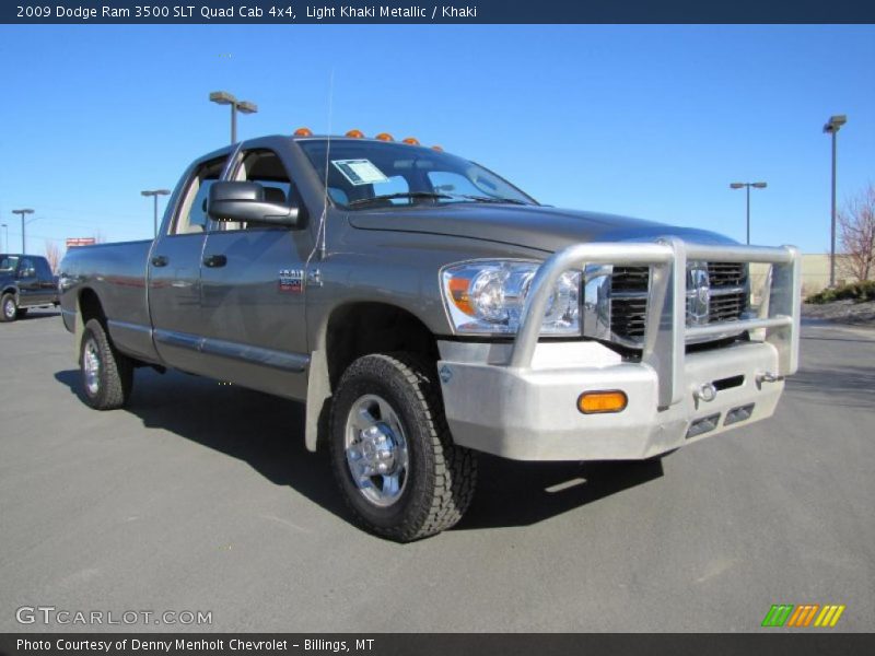 Light Khaki Metallic / Khaki 2009 Dodge Ram 3500 SLT Quad Cab 4x4