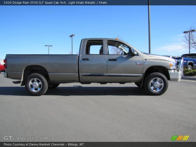 Light Khaki Metallic / Khaki 2009 Dodge Ram 3500 SLT Quad Cab 4x4