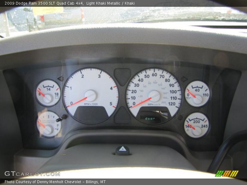 Light Khaki Metallic / Khaki 2009 Dodge Ram 3500 SLT Quad Cab 4x4