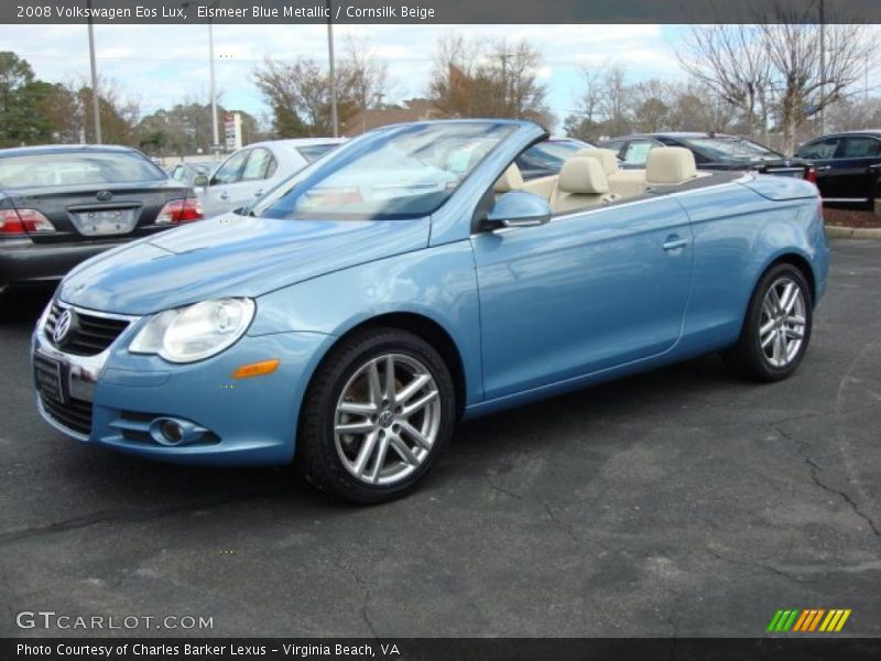 Eismeer Blue Metallic / Cornsilk Beige 2008 Volkswagen Eos Lux