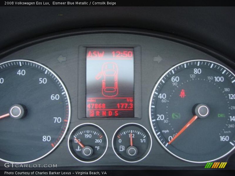 Eismeer Blue Metallic / Cornsilk Beige 2008 Volkswagen Eos Lux