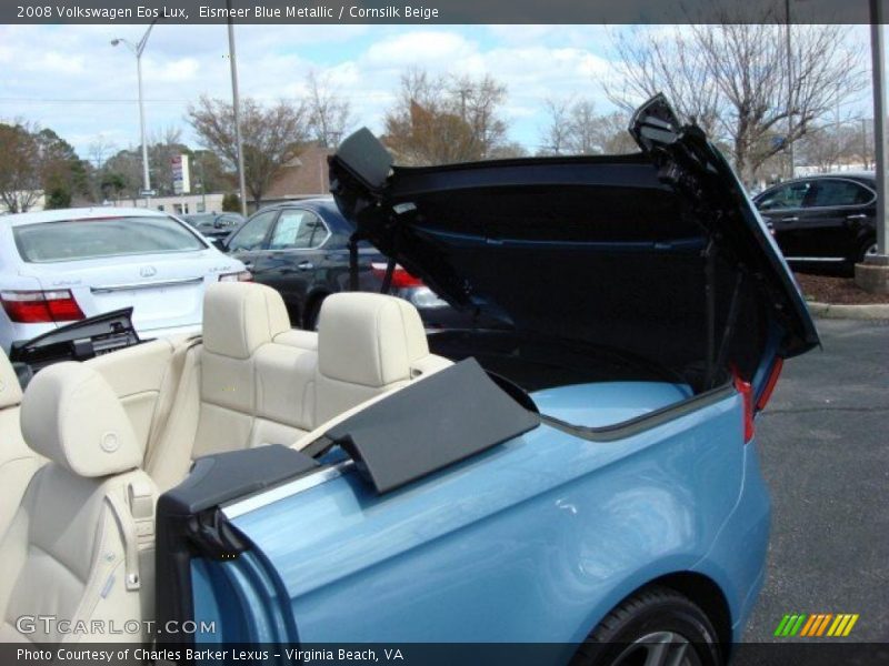 Eismeer Blue Metallic / Cornsilk Beige 2008 Volkswagen Eos Lux