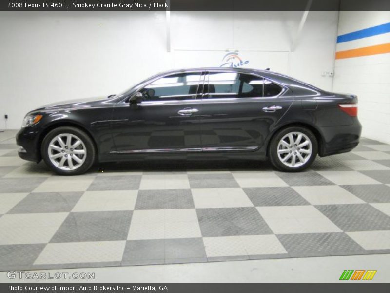 Smokey Granite Gray Mica / Black 2008 Lexus LS 460 L