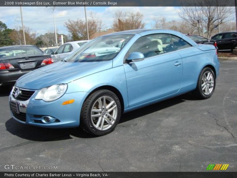 Eismeer Blue Metallic / Cornsilk Beige 2008 Volkswagen Eos Lux