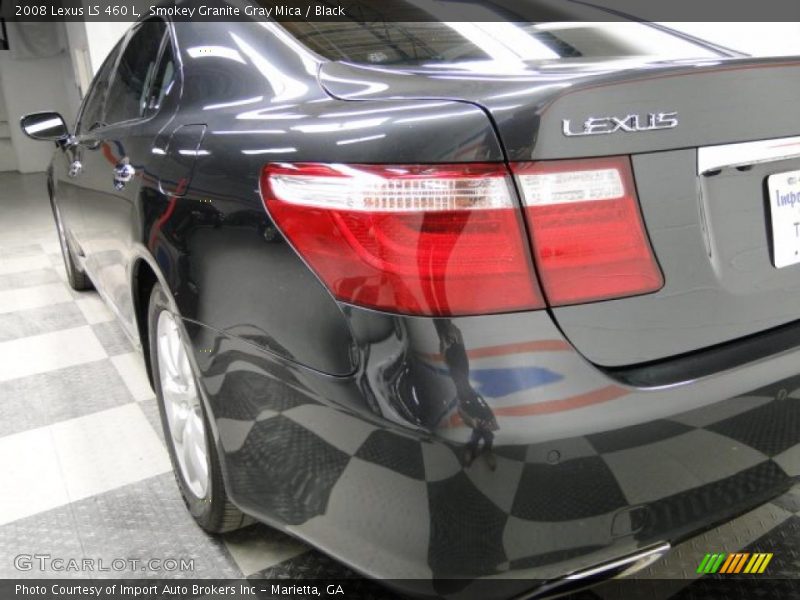 Smokey Granite Gray Mica / Black 2008 Lexus LS 460 L