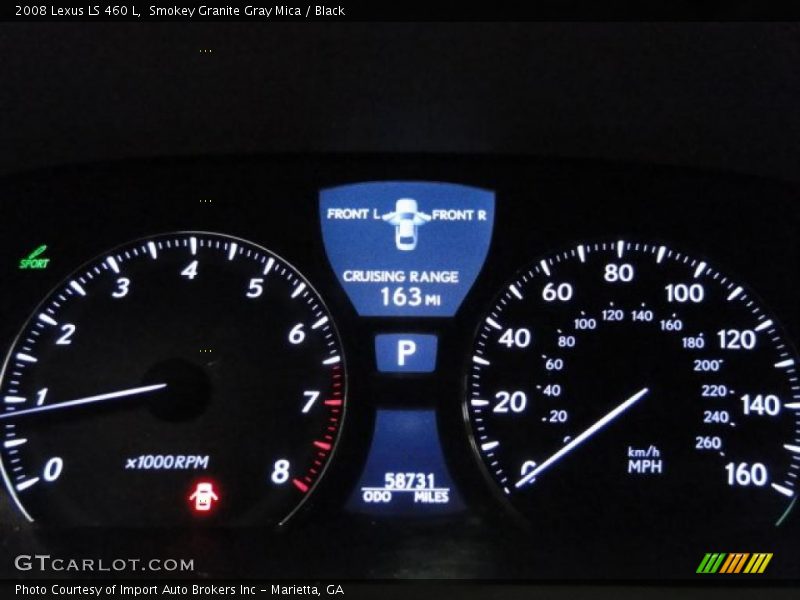 Smokey Granite Gray Mica / Black 2008 Lexus LS 460 L