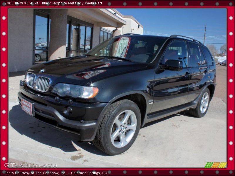 Black Sapphire Metallic / Imola Red 2003 BMW X5 4.6is