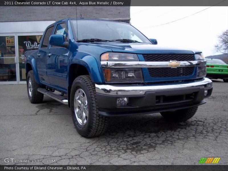 Aqua Blue Metallic / Ebony 2011 Chevrolet Colorado LT Crew Cab 4x4
