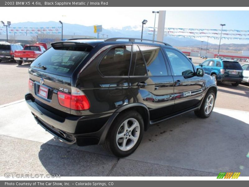 Black Sapphire Metallic / Imola Red 2003 BMW X5 4.6is