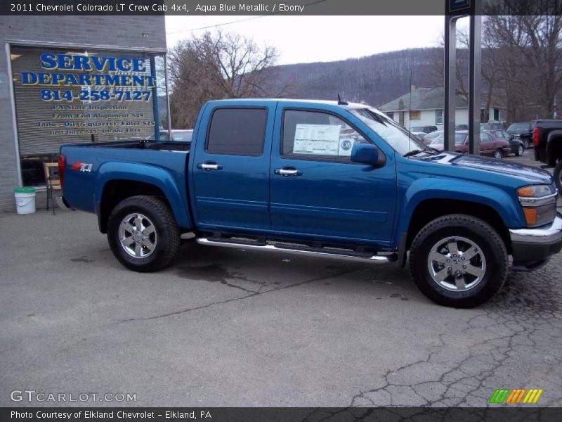 Aqua Blue Metallic / Ebony 2011 Chevrolet Colorado LT Crew Cab 4x4