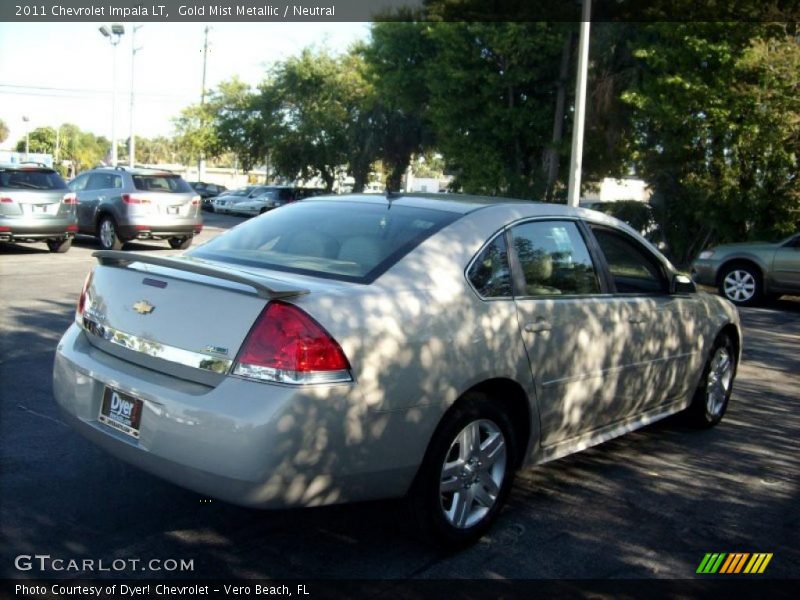 Gold Mist Metallic / Neutral 2011 Chevrolet Impala LT