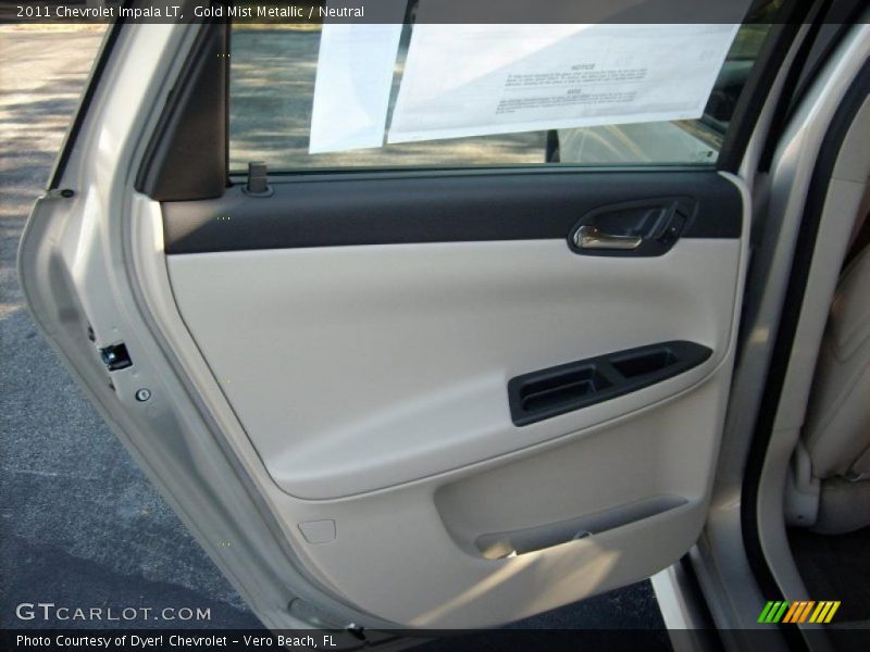 Gold Mist Metallic / Neutral 2011 Chevrolet Impala LT