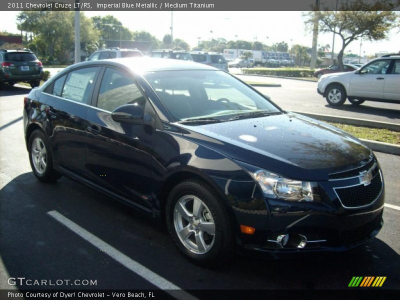 Imperial Blue Metallic / Medium Titanium 2011 Chevrolet Cruze LT/RS