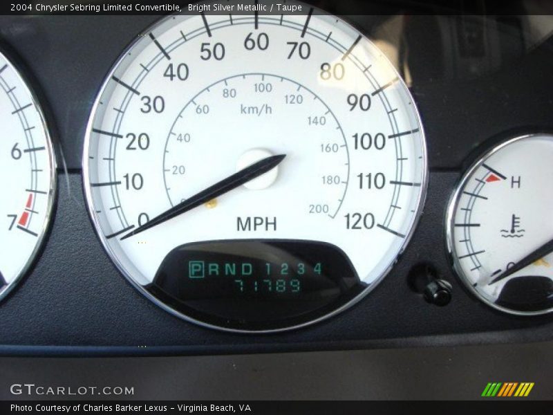 Bright Silver Metallic / Taupe 2004 Chrysler Sebring Limited Convertible
