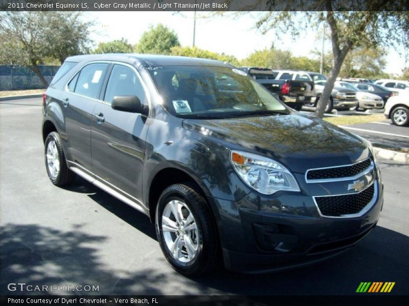 Cyber Gray Metallic / Light Titanium/Jet Black 2011 Chevrolet Equinox LS