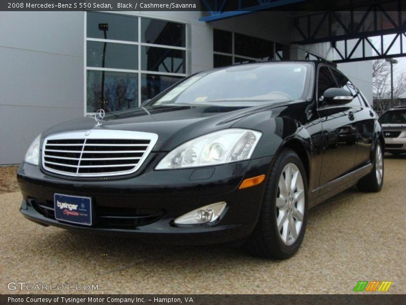 Black / Cashmere/Savanna 2008 Mercedes-Benz S 550 Sedan