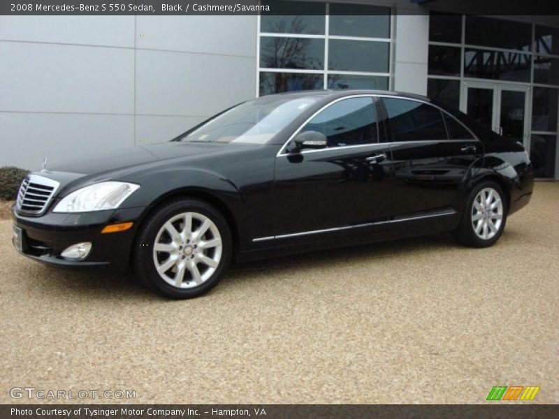 Black / Cashmere/Savanna 2008 Mercedes-Benz S 550 Sedan