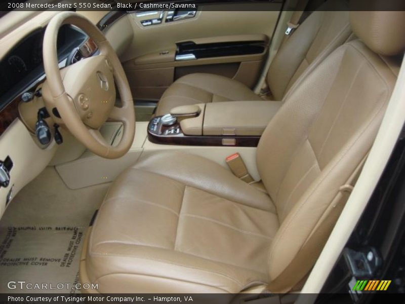 Black / Cashmere/Savanna 2008 Mercedes-Benz S 550 Sedan