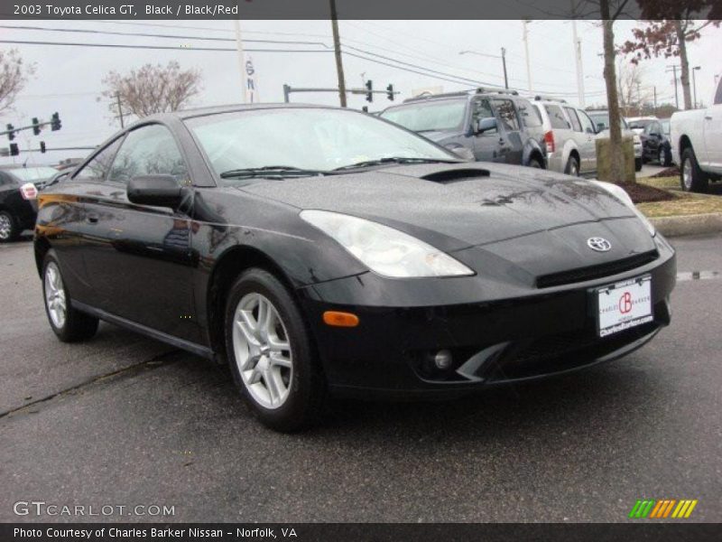 Black / Black/Red 2003 Toyota Celica GT