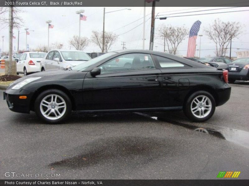 Black / Black/Red 2003 Toyota Celica GT