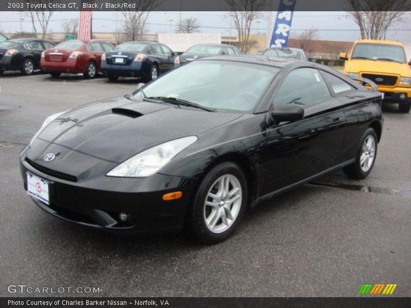 Black / Black/Red 2003 Toyota Celica GT