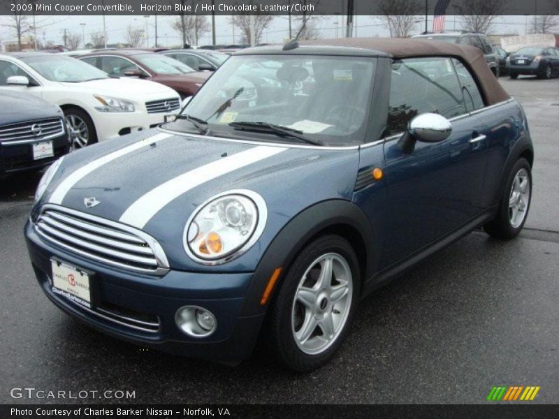 Horizon Blue / Hot Chocolate Leather/Cloth 2009 Mini Cooper Convertible