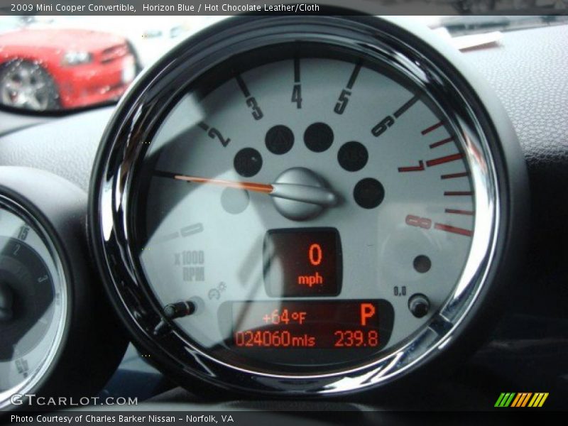 Horizon Blue / Hot Chocolate Leather/Cloth 2009 Mini Cooper Convertible