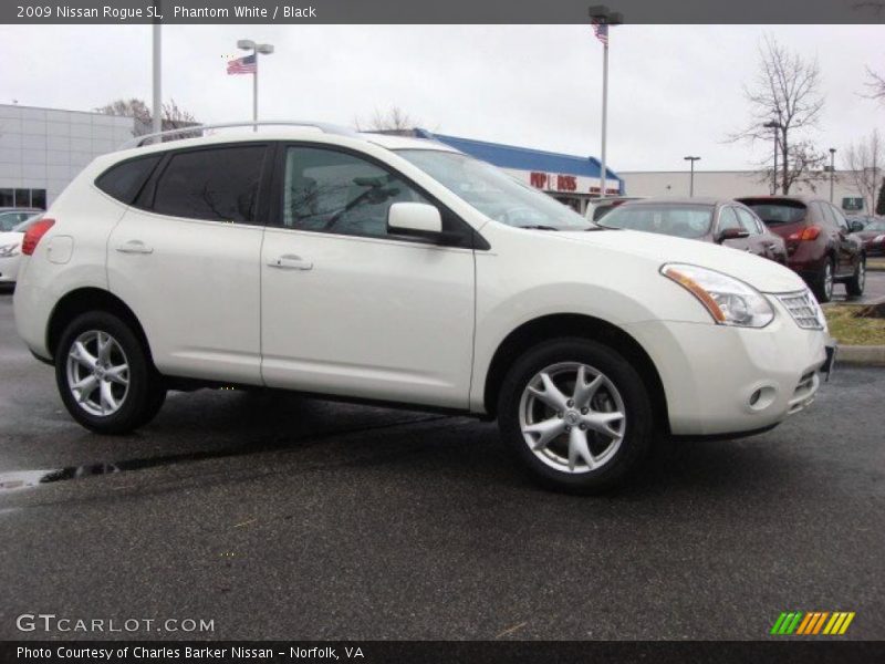 Phantom White / Black 2009 Nissan Rogue SL