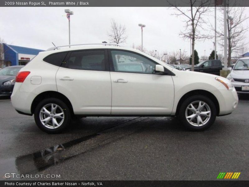 Phantom White / Black 2009 Nissan Rogue SL