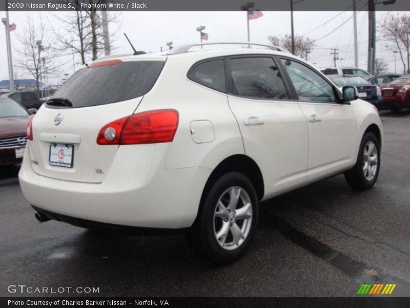 Phantom White / Black 2009 Nissan Rogue SL