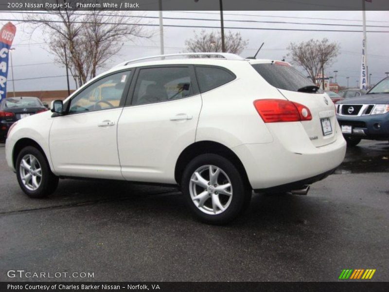 Phantom White / Black 2009 Nissan Rogue SL