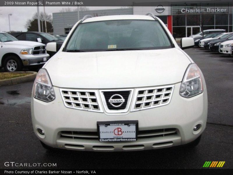 Phantom White / Black 2009 Nissan Rogue SL