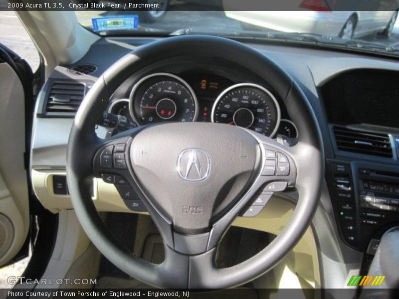 Crystal Black Pearl / Parchment 2009 Acura TL 3.5