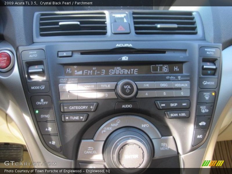 Crystal Black Pearl / Parchment 2009 Acura TL 3.5