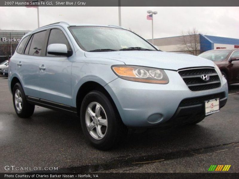 Silver Blue / Gray 2007 Hyundai Santa Fe GLS