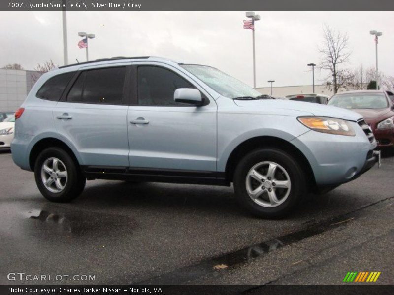 Silver Blue / Gray 2007 Hyundai Santa Fe GLS
