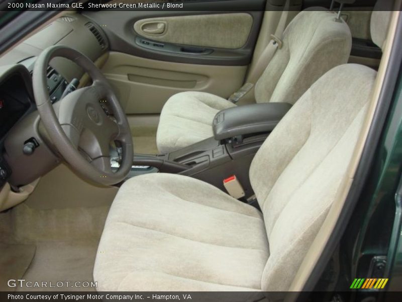 Sherwood Green Metallic / Blond 2000 Nissan Maxima GLE