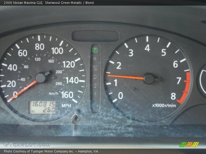 Sherwood Green Metallic / Blond 2000 Nissan Maxima GLE