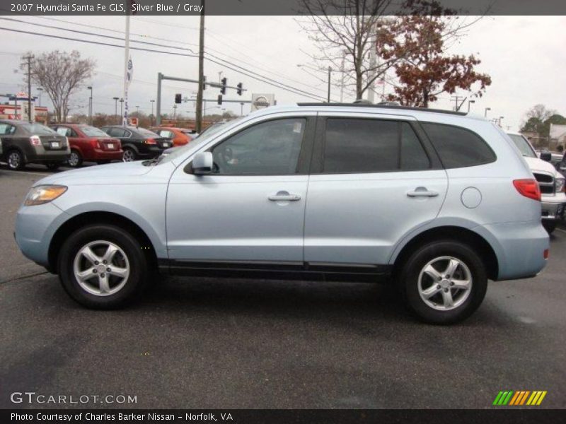Silver Blue / Gray 2007 Hyundai Santa Fe GLS