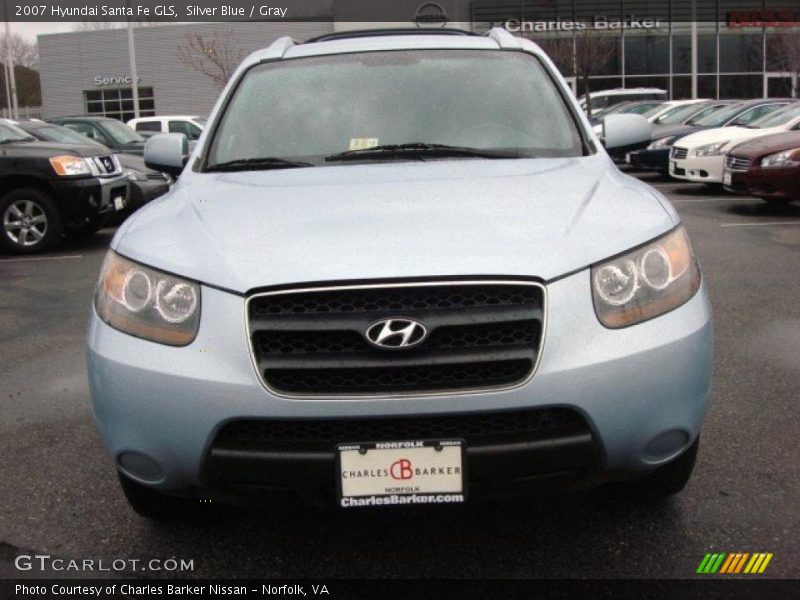 Silver Blue / Gray 2007 Hyundai Santa Fe GLS