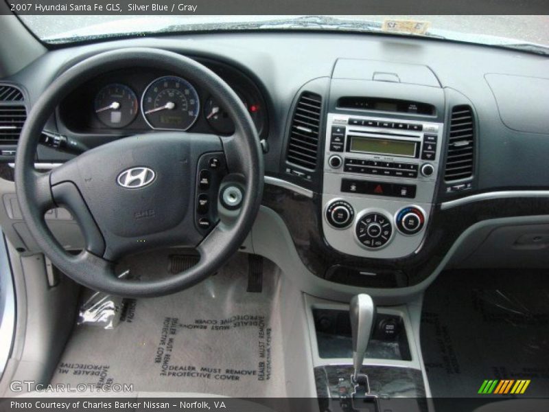 Silver Blue / Gray 2007 Hyundai Santa Fe GLS