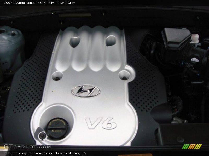 Silver Blue / Gray 2007 Hyundai Santa Fe GLS
