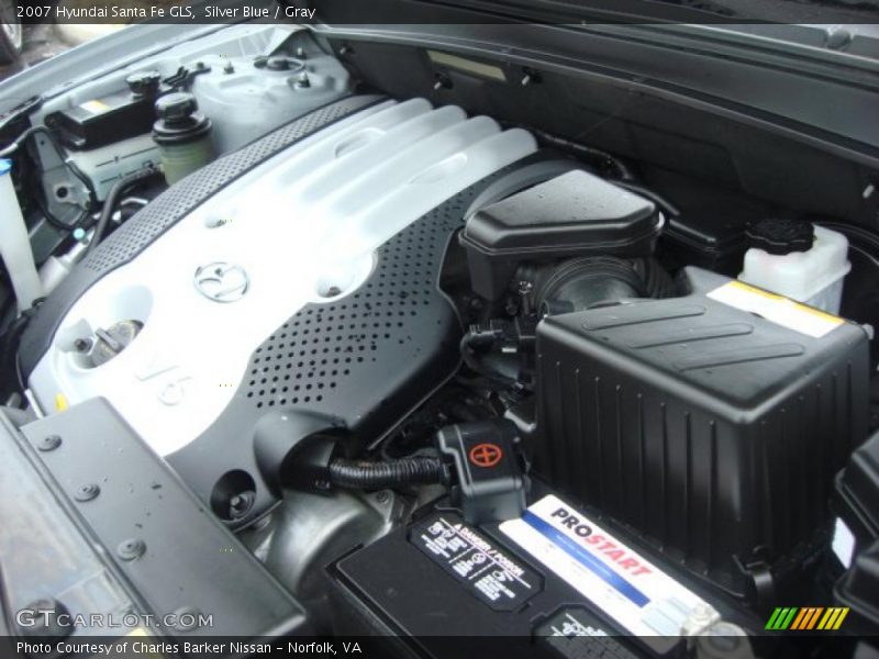 Silver Blue / Gray 2007 Hyundai Santa Fe GLS