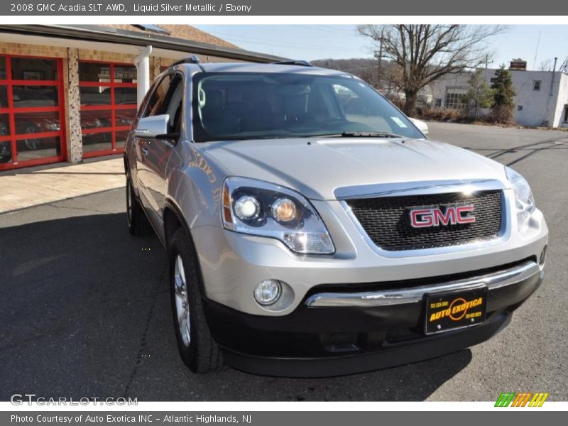 Liquid Silver Metallic / Ebony 2008 GMC Acadia SLT AWD