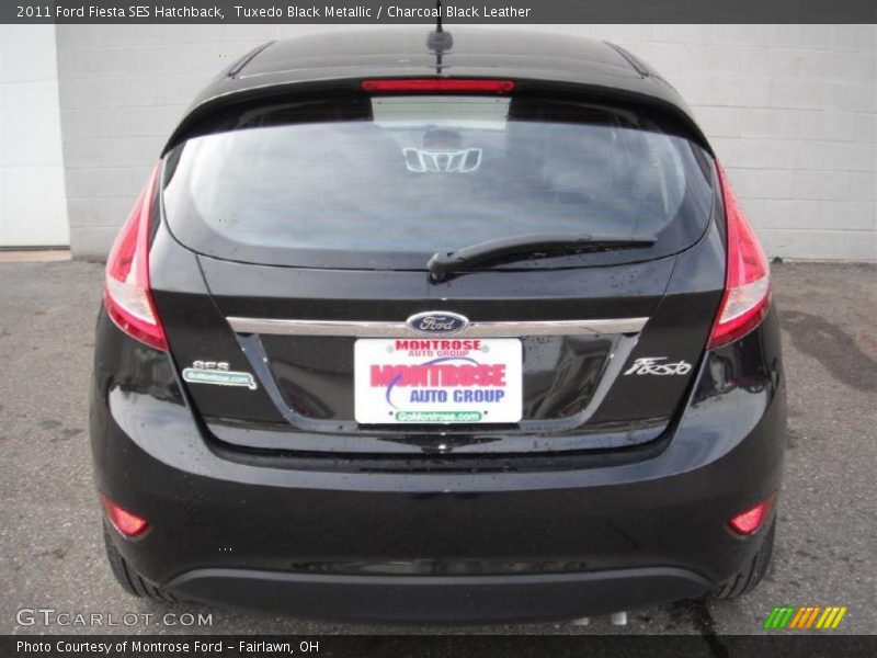 Tuxedo Black Metallic / Charcoal Black Leather 2011 Ford Fiesta SES Hatchback