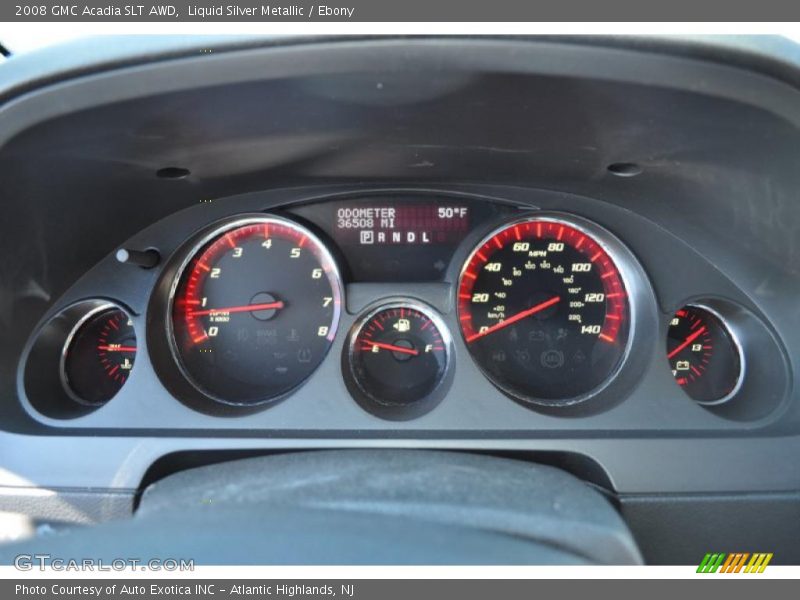 Liquid Silver Metallic / Ebony 2008 GMC Acadia SLT AWD