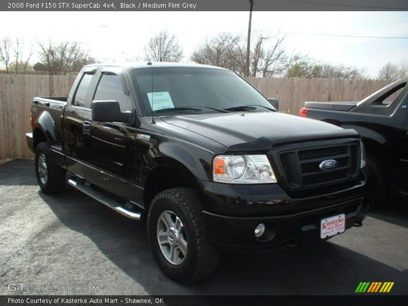 Black / Medium Flint Grey 2008 Ford F150 STX SuperCab 4x4