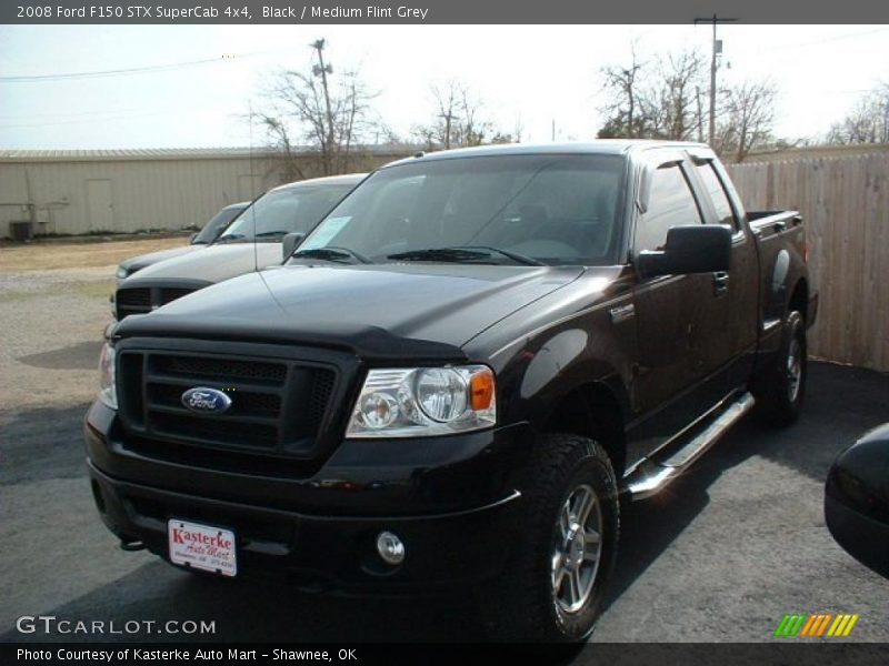 Black / Medium Flint Grey 2008 Ford F150 STX SuperCab 4x4