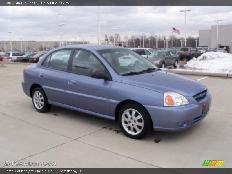 Rally Blue / Gray 2005 Kia Rio Sedan