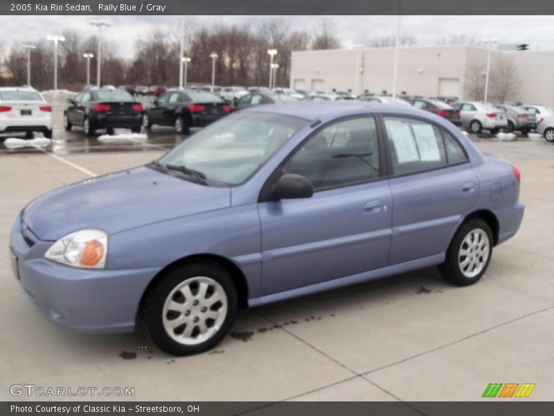Rally Blue / Gray 2005 Kia Rio Sedan